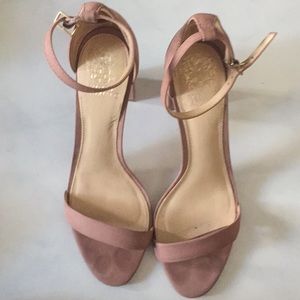 Vince Camino blush ankle strap heels